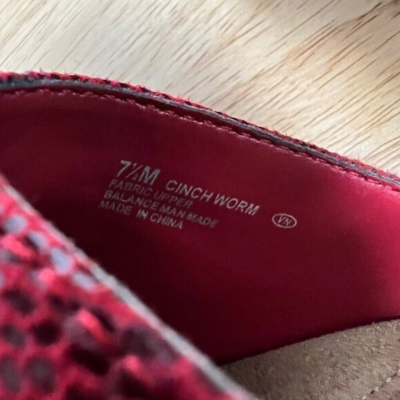 Aerosoles Womens Cinch Worm Pumps Square Toe Red Size 7.5 - Picture 10 of 10